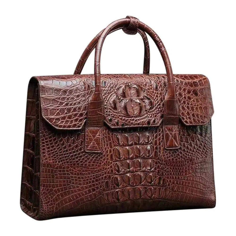 Crocodile Leather foldover Briefcase | Rossieviren