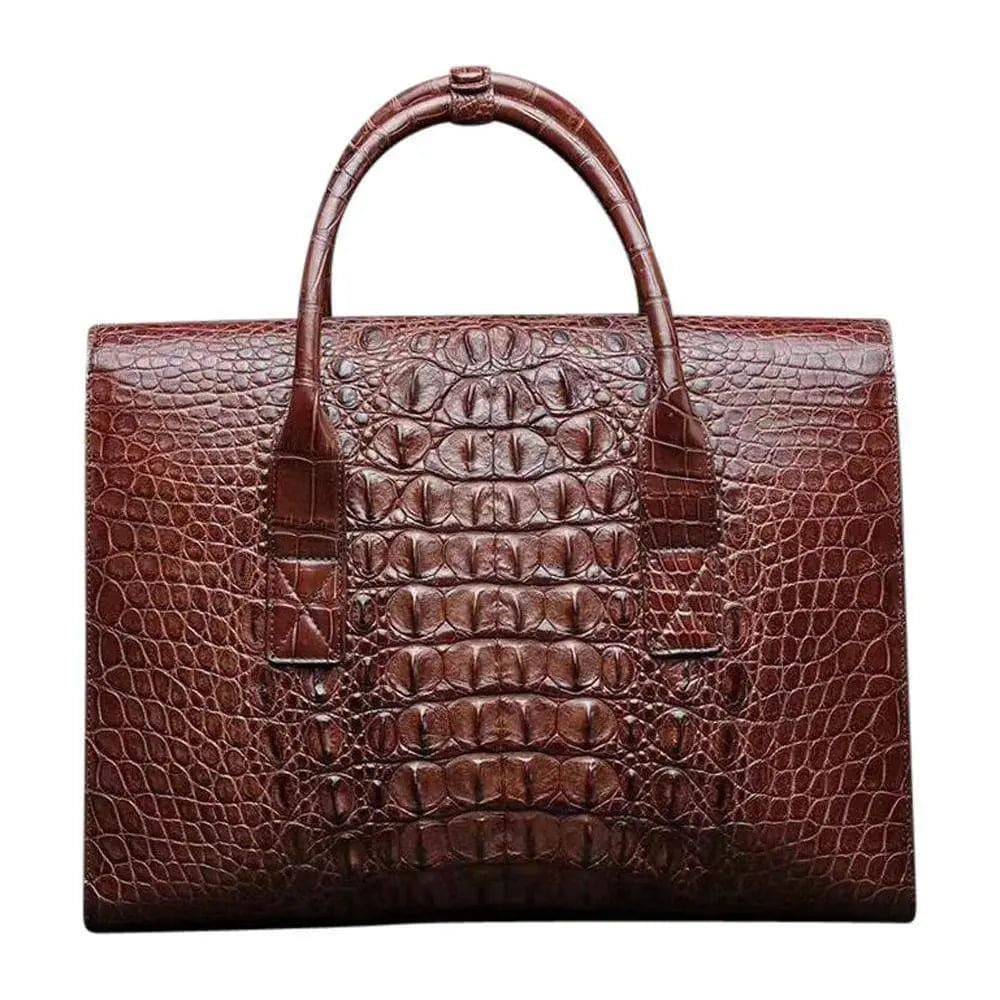 Crocodile Leather foldover Briefcase | Rossieviren