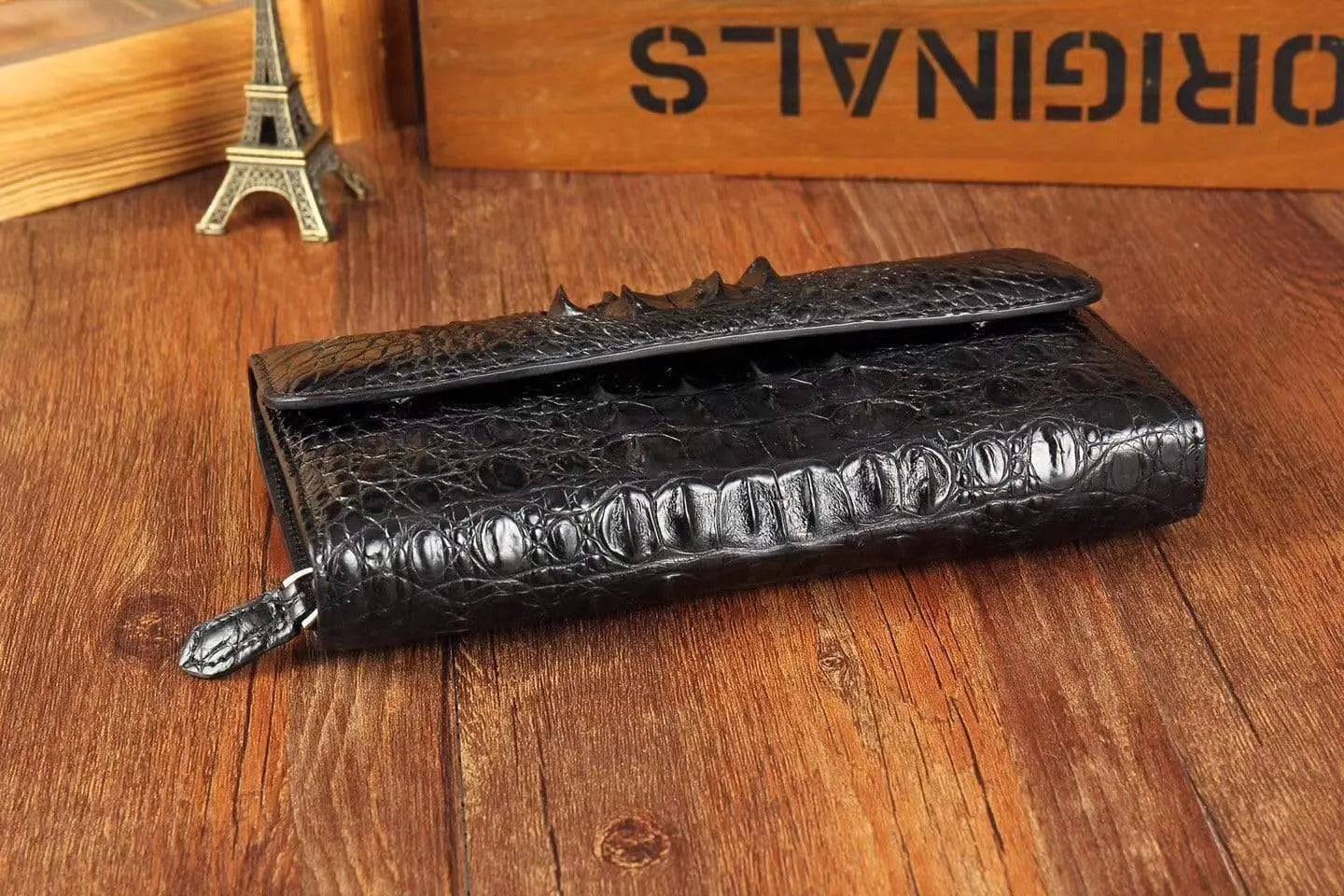 Crocodile Skin  Leather   Trifold   Wallet For Men