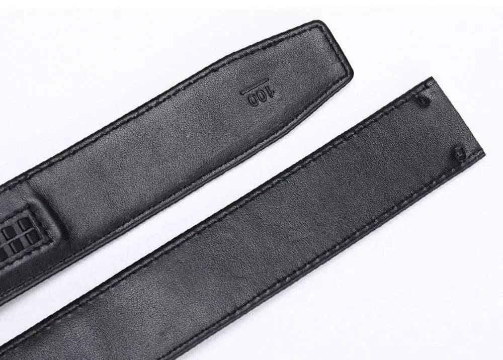Crocodile Skin Bone Leather Waist Belt Without Buckle