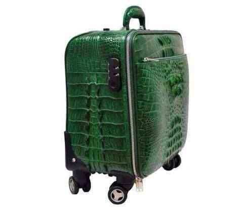 Preorder Genuine Crocodile Luxury Luggage / Roller Bag Orange