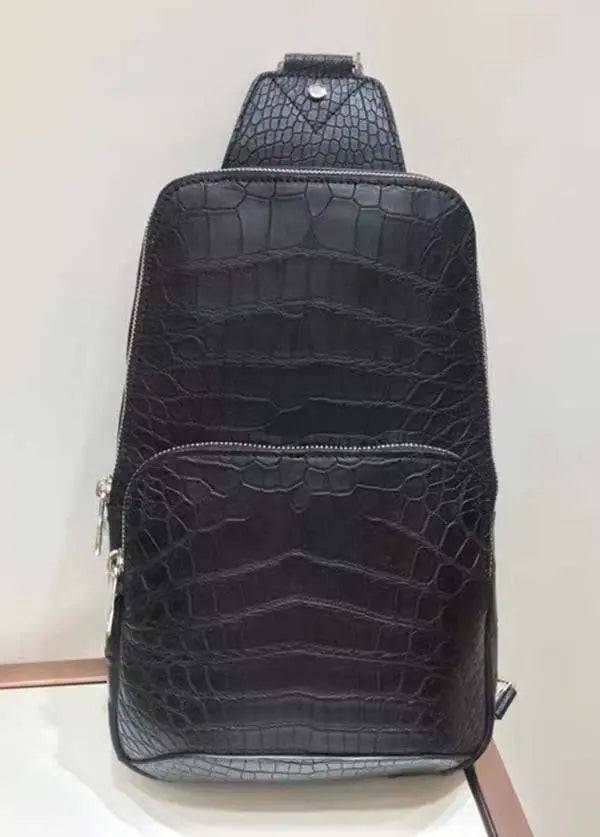 Genuine Crocodile Leather Chest Sling Bag