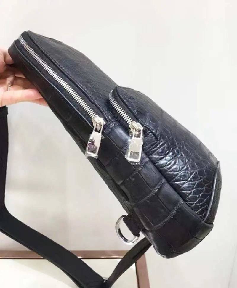 Genuine Crocodile Leather Chest Sling Bag