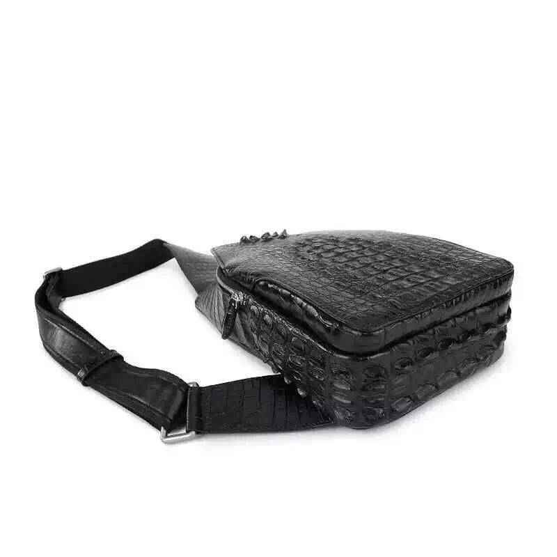 Genuine Crocodile Leather Mens Sling Chest Bag Bag
