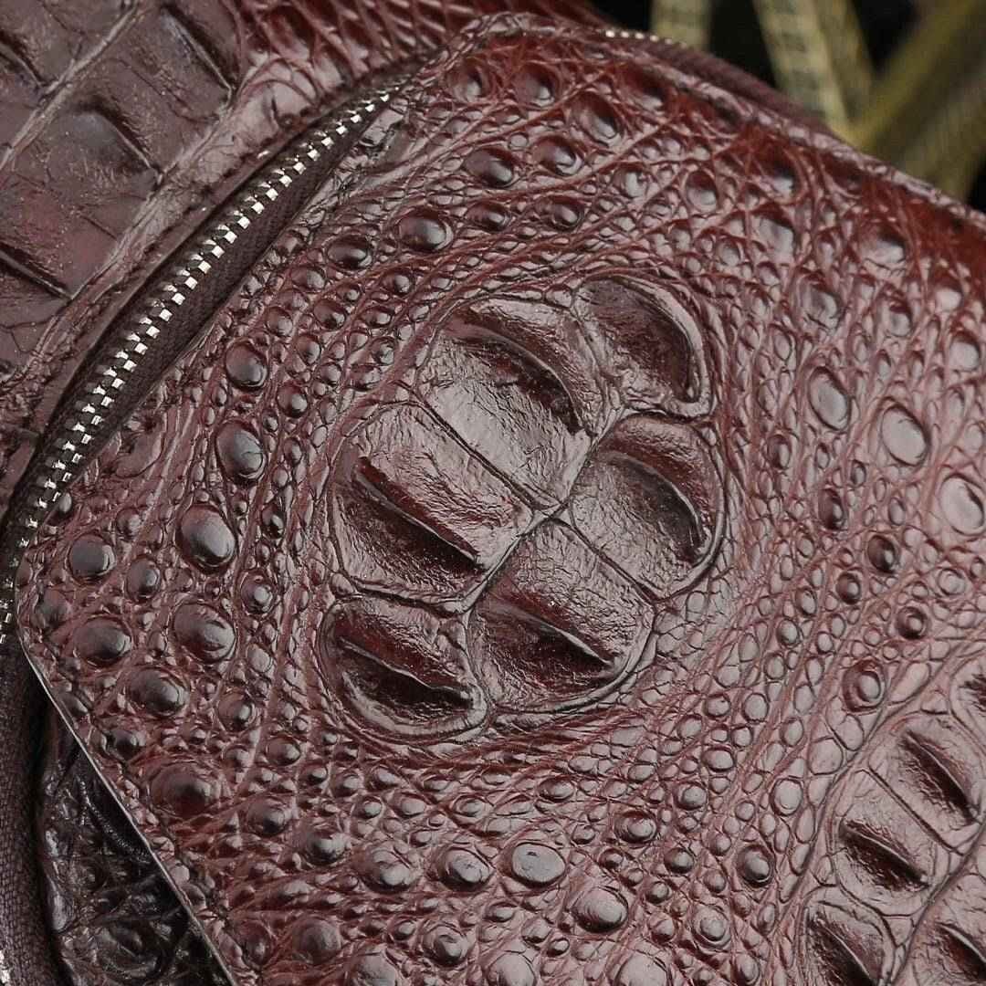 Genuine Crocodile Leather Mens Sling Chest Bag Bag