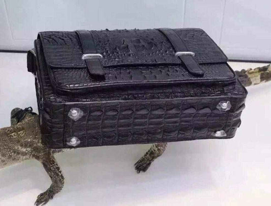 Genuine Crocodile Leather Messenger Bag – Postman,Mailman's bag, Mail Carrier