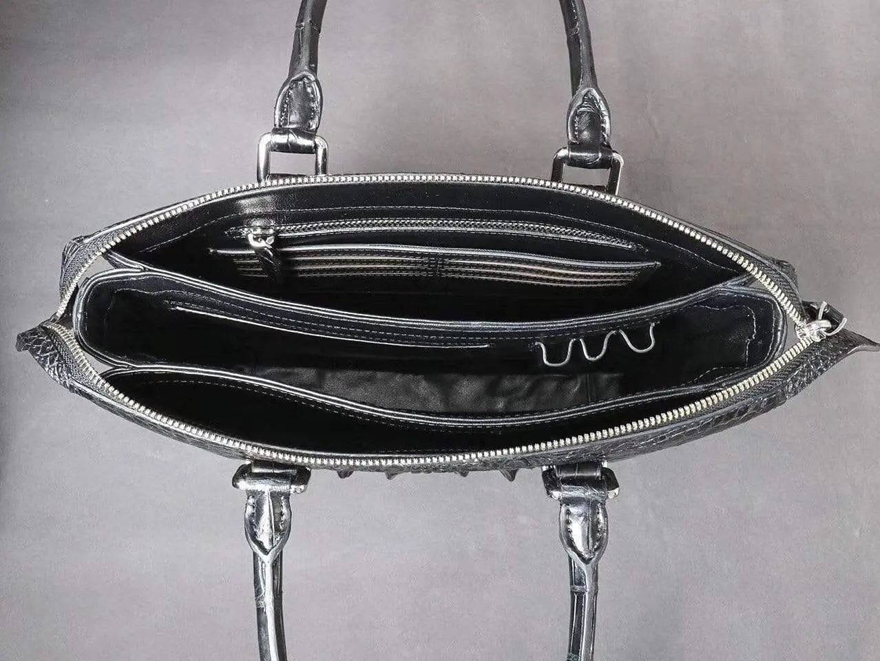 Genuine Crocodile Messenger Bag ,Crossbody Bag,Small Briefcase