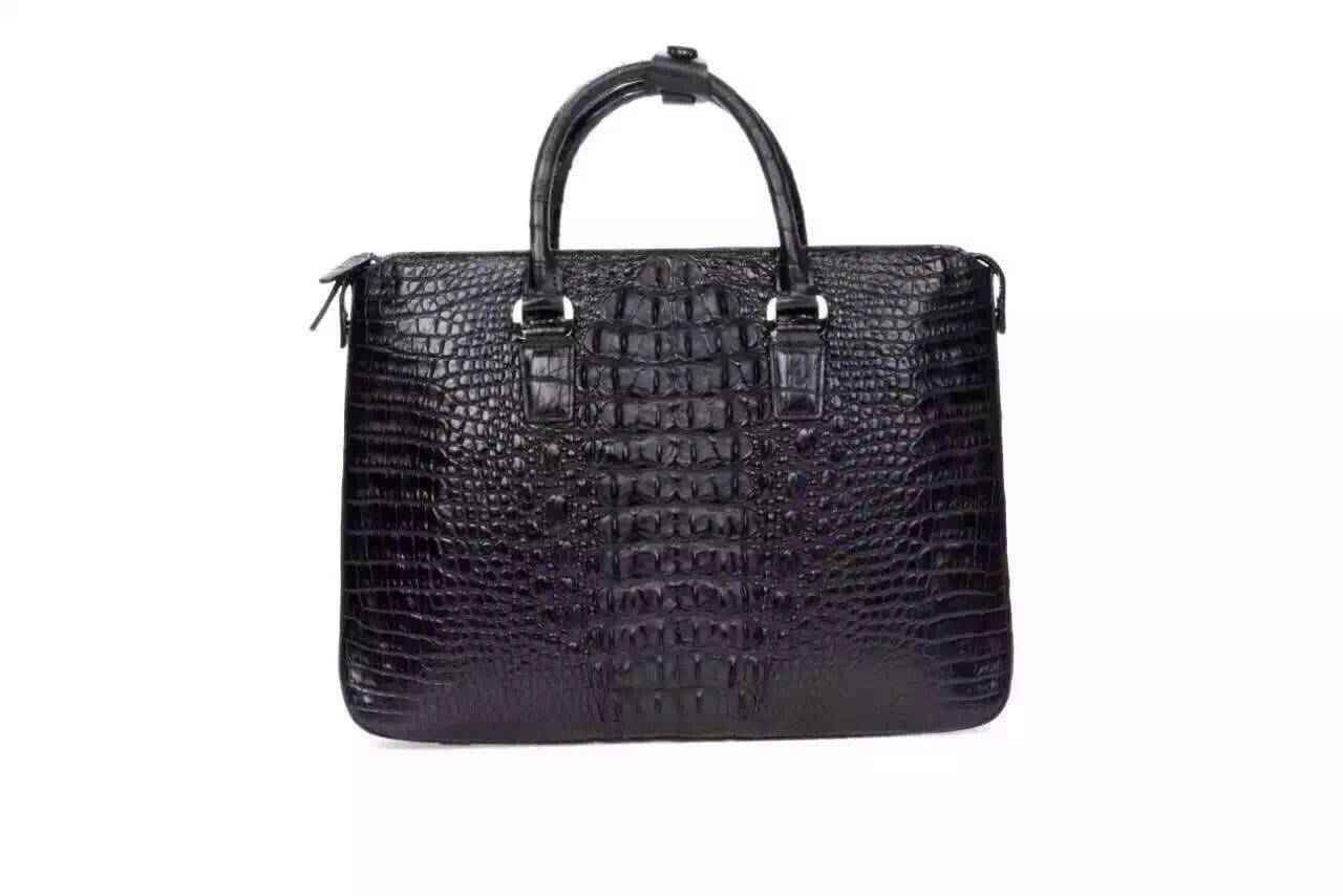 Genuine Crocodile Skin Leather Mens Briefcase Laptop Bag