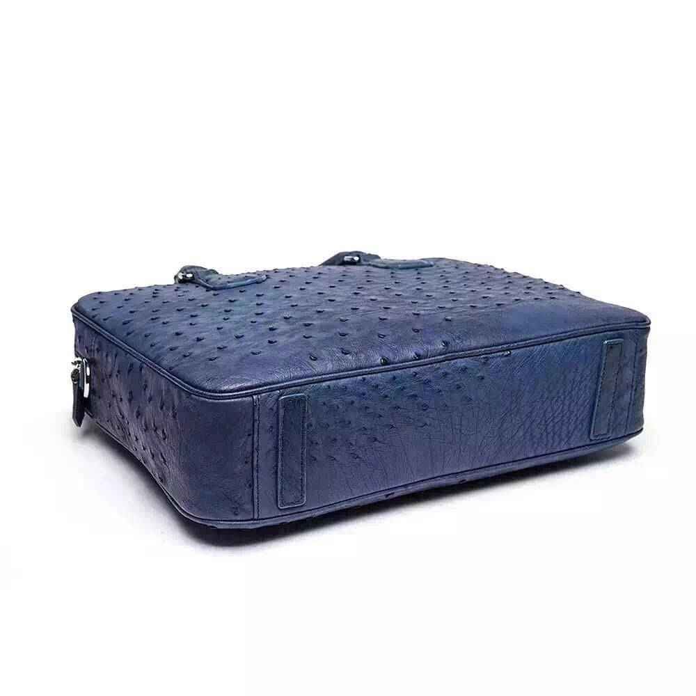 Genuine Ostrich Leather Briefcase Tote Bag