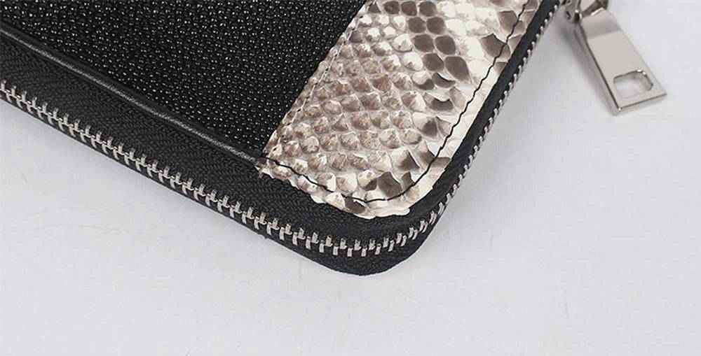 GenuinePearl Stingray Leather Large Zip Around Wallet For Women