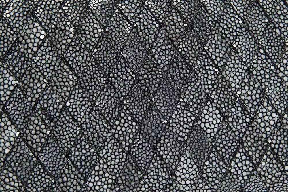 GenuinePearl Stingray Leather Woven Large Zip Around  Wallet For Women
