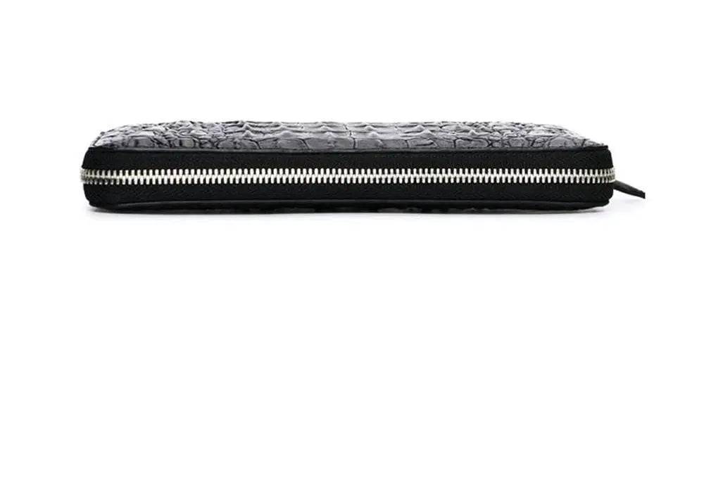 Genuine crocodile leather Large Long Zip Wallet