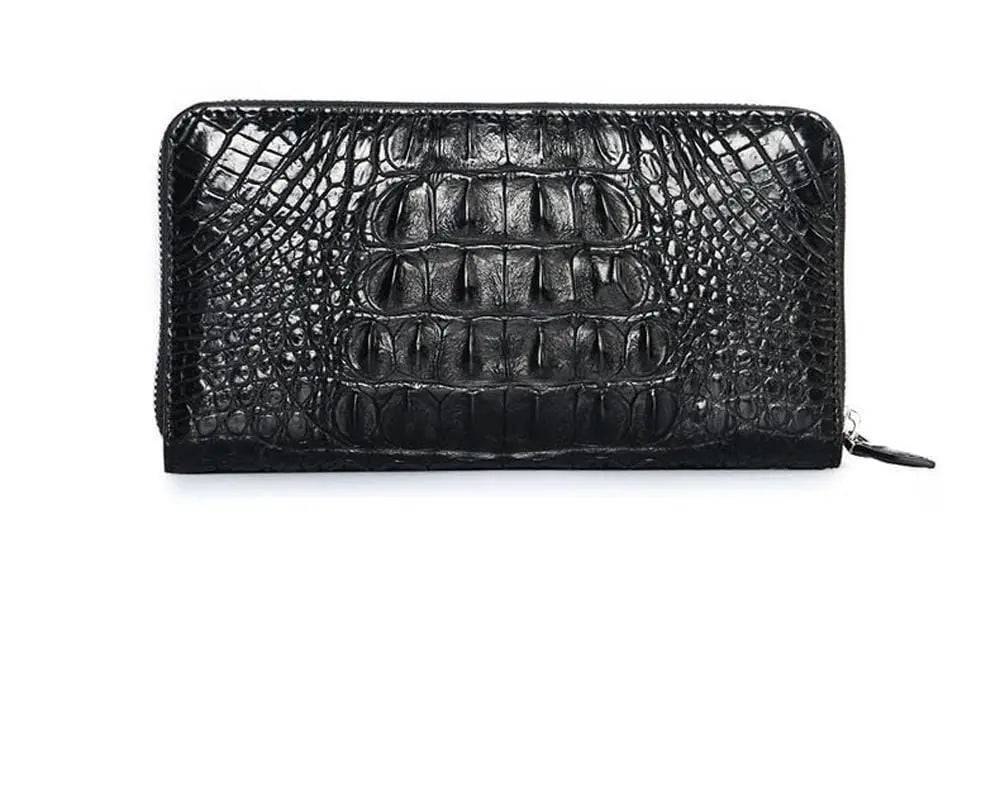 Genuine crocodile leather Large Long Zip Wallet