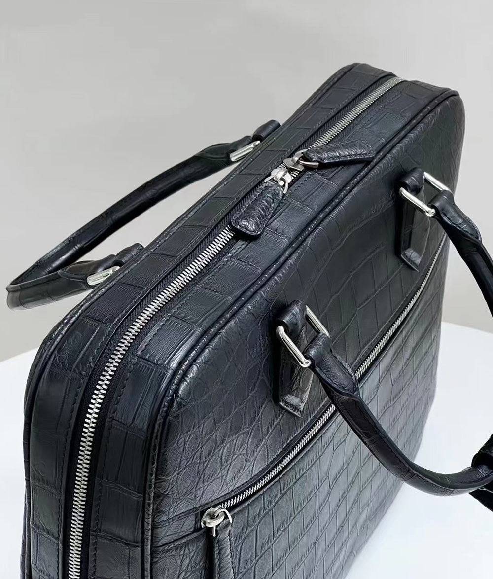 Preorder Genuine Crocodile Skin Leather Briefcase