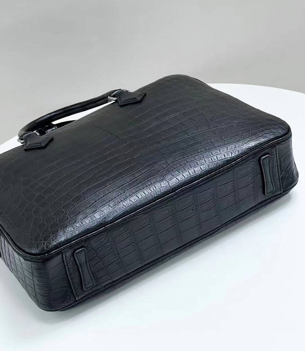 Preorder Genuine Crocodile Skin Leather Briefcase