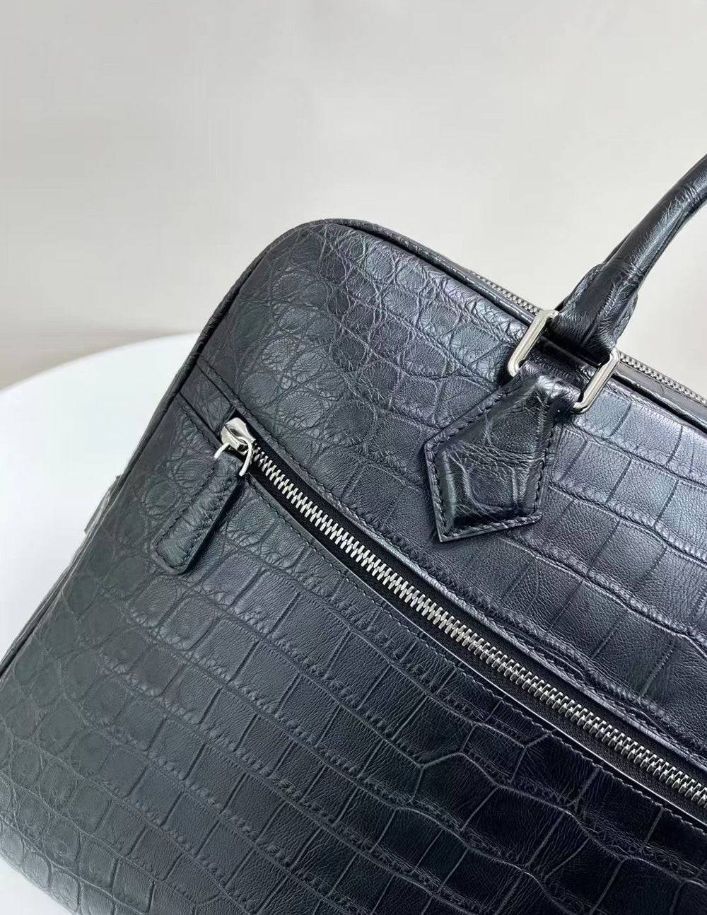 Preorder Genuine Crocodile Skin Leather Briefcase