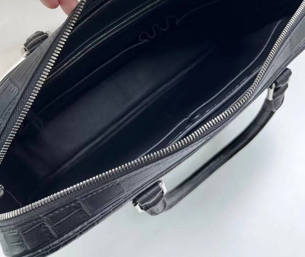 Preorder Genuine Crocodile Skin Leather Briefcase