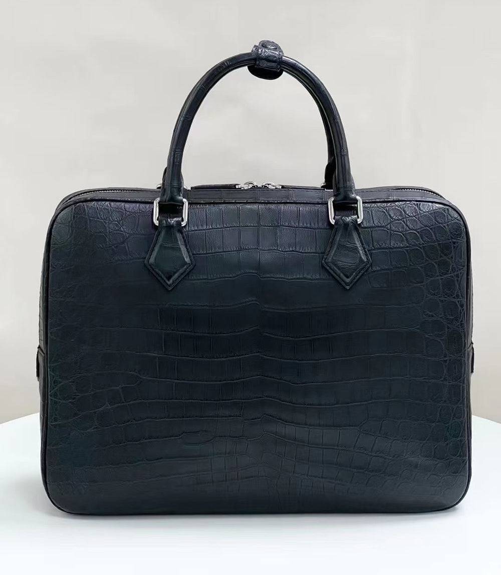 Preorder Genuine Crocodile Skin Leather Briefcase