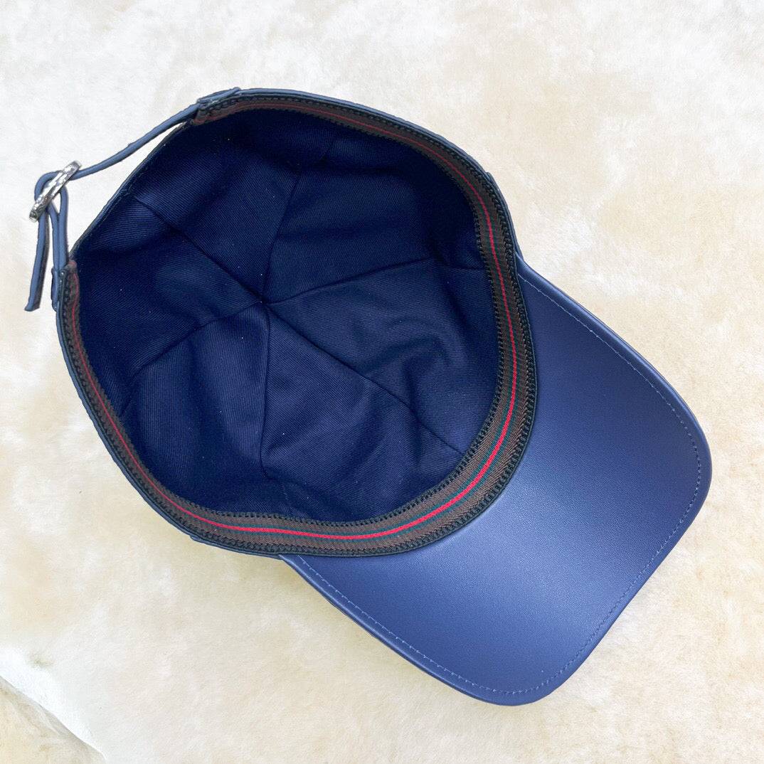 Nile Nubuck Crocodile Skin Leather Baseball Cap