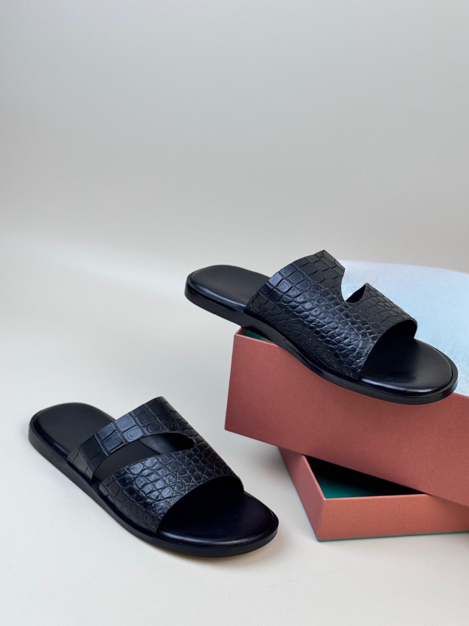 Crocodile Slippers Men's Crocodile Leather Slippers