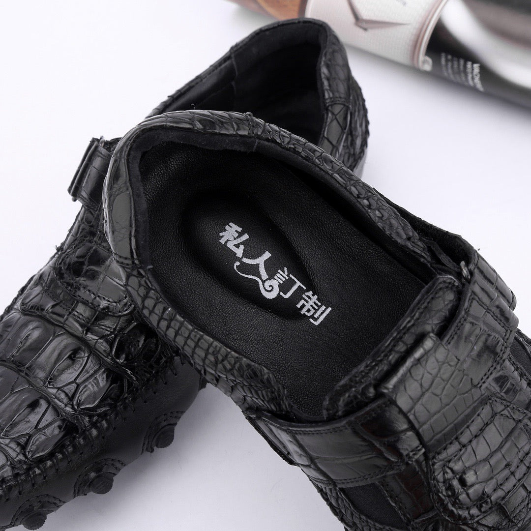 Crocodile Shoes Crocodile Leather Loafers Casual Driving Shoes