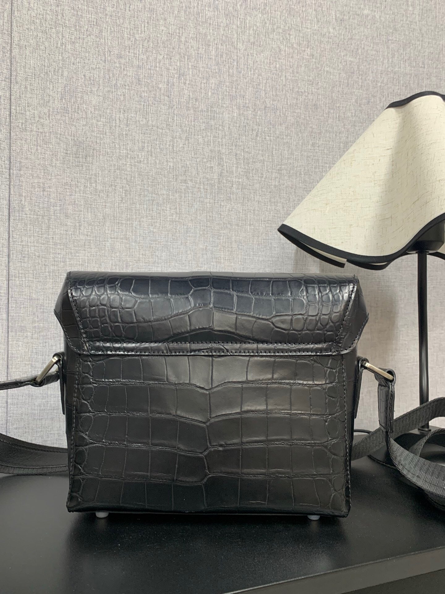 Genuine Crocodile Skin Leather Cross Body Messenger Bag