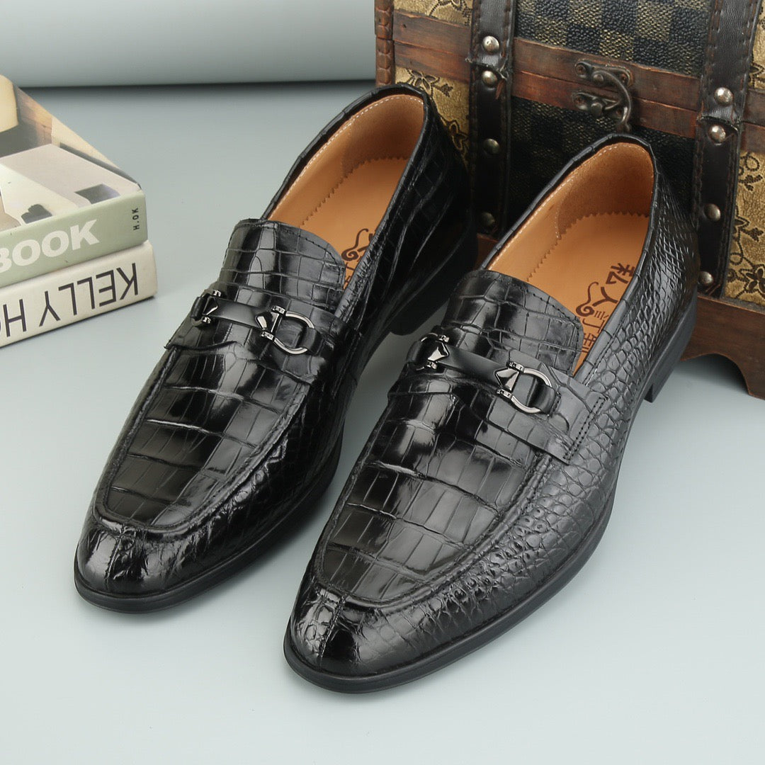 Crocodile Shoes Mens Crocodile Leather Casual Loafer Drive Shoes