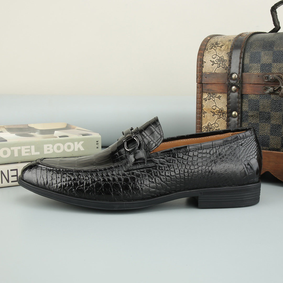 Crocodile Shoes Mens Crocodile Leather Casual Loafer Drive Shoes