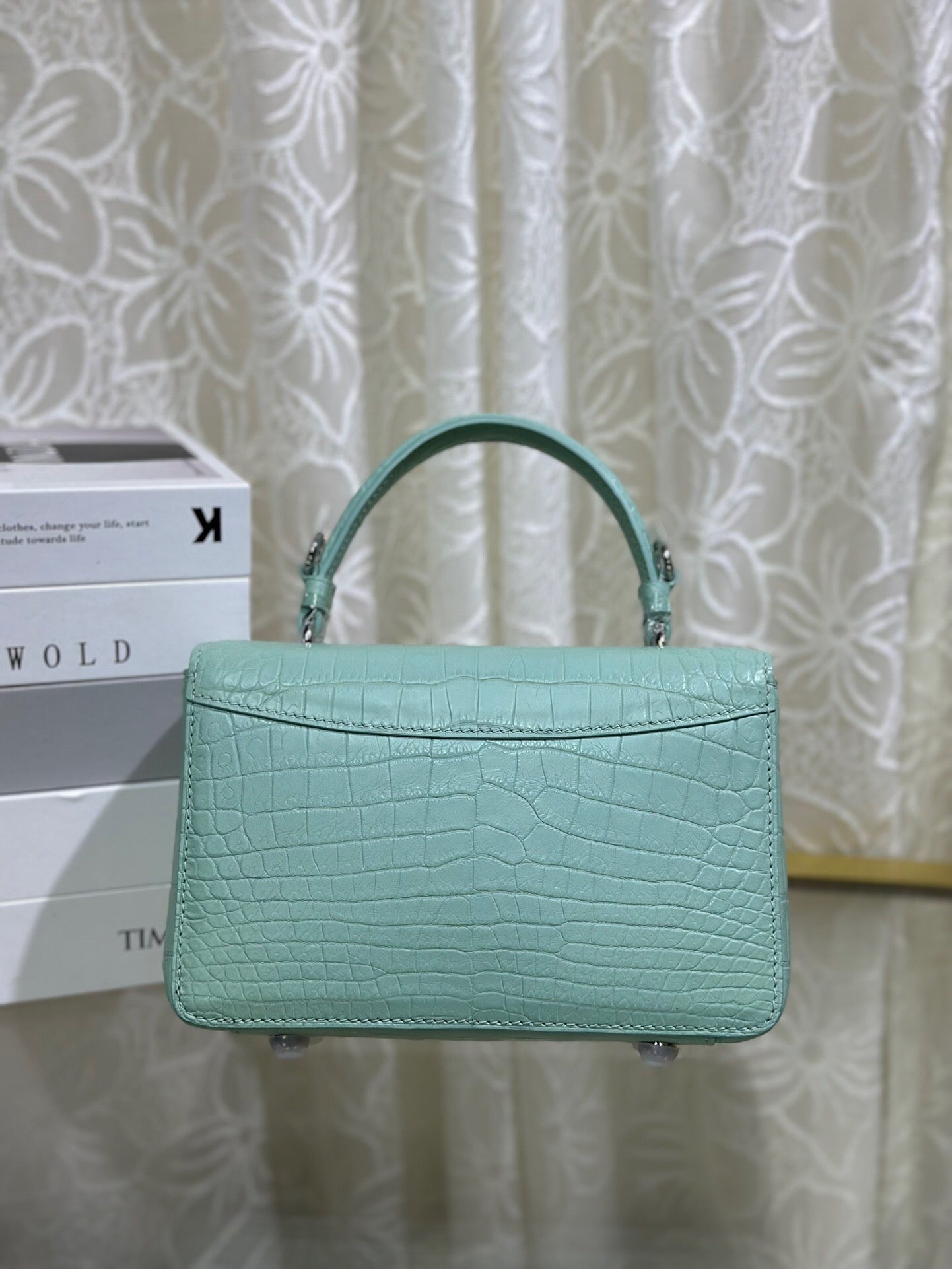 Crocodile Leather Handle Bag ,Women's Crocodile Leather Cross Body Bag