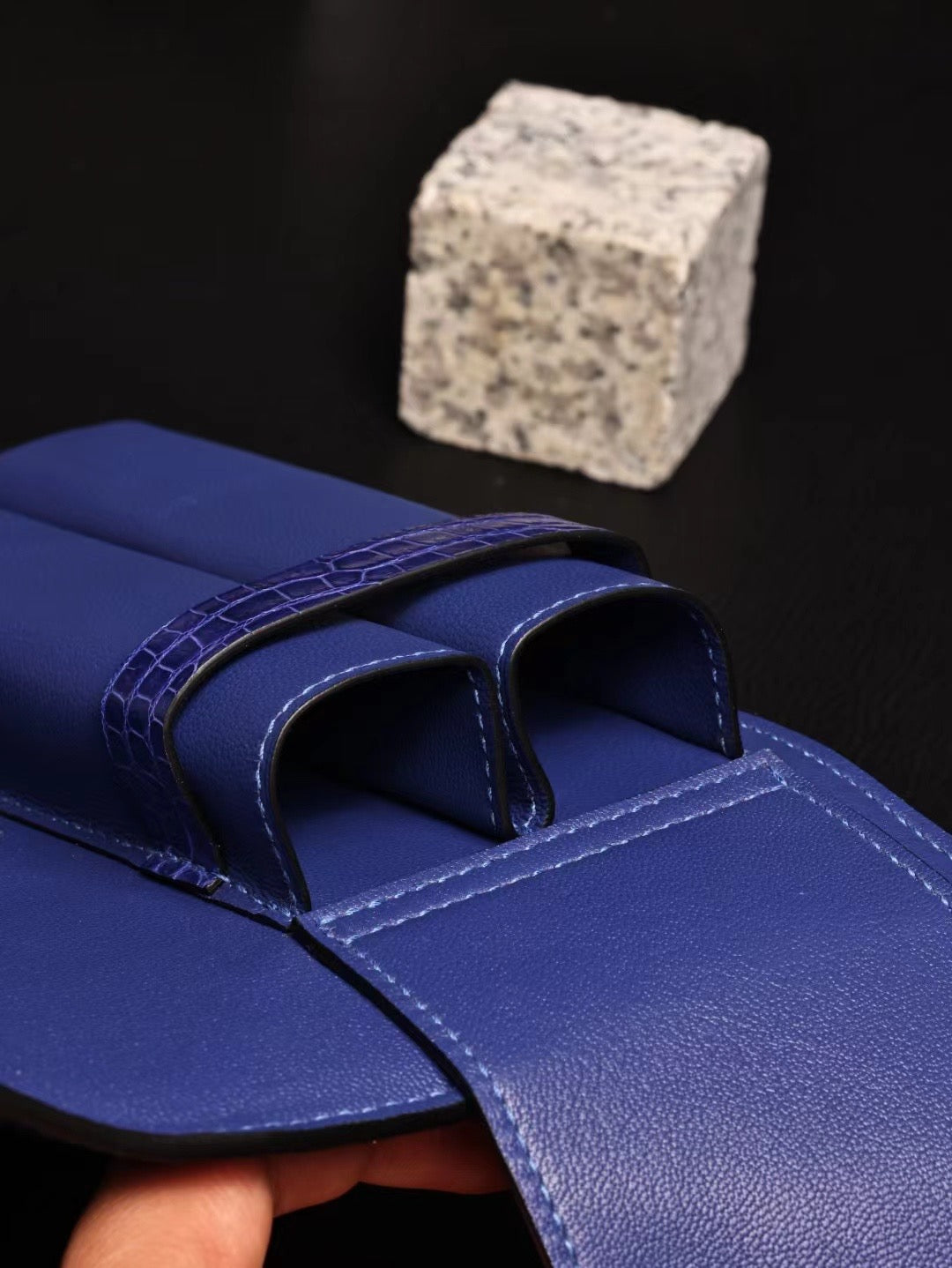 Genuine Crocodile Leather Cigar Bag