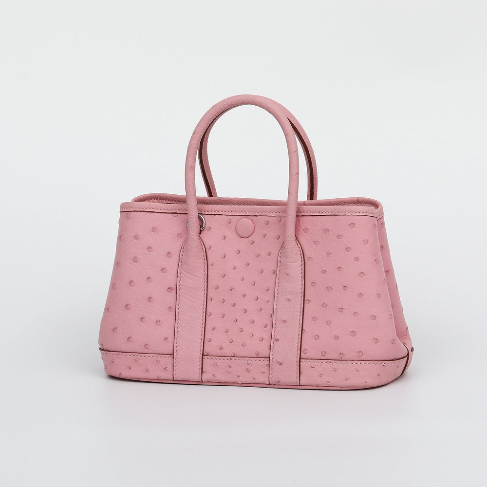 Genuine Ostrich Skin Leather Small Tote Bag