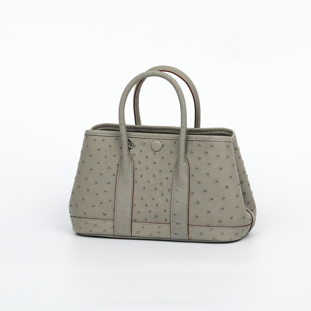 Genuine Ostrich Skin Leather Small Tote Bag