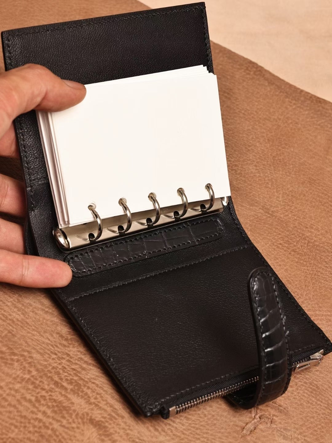 Genuine Crocodile Leather Binder Notebook