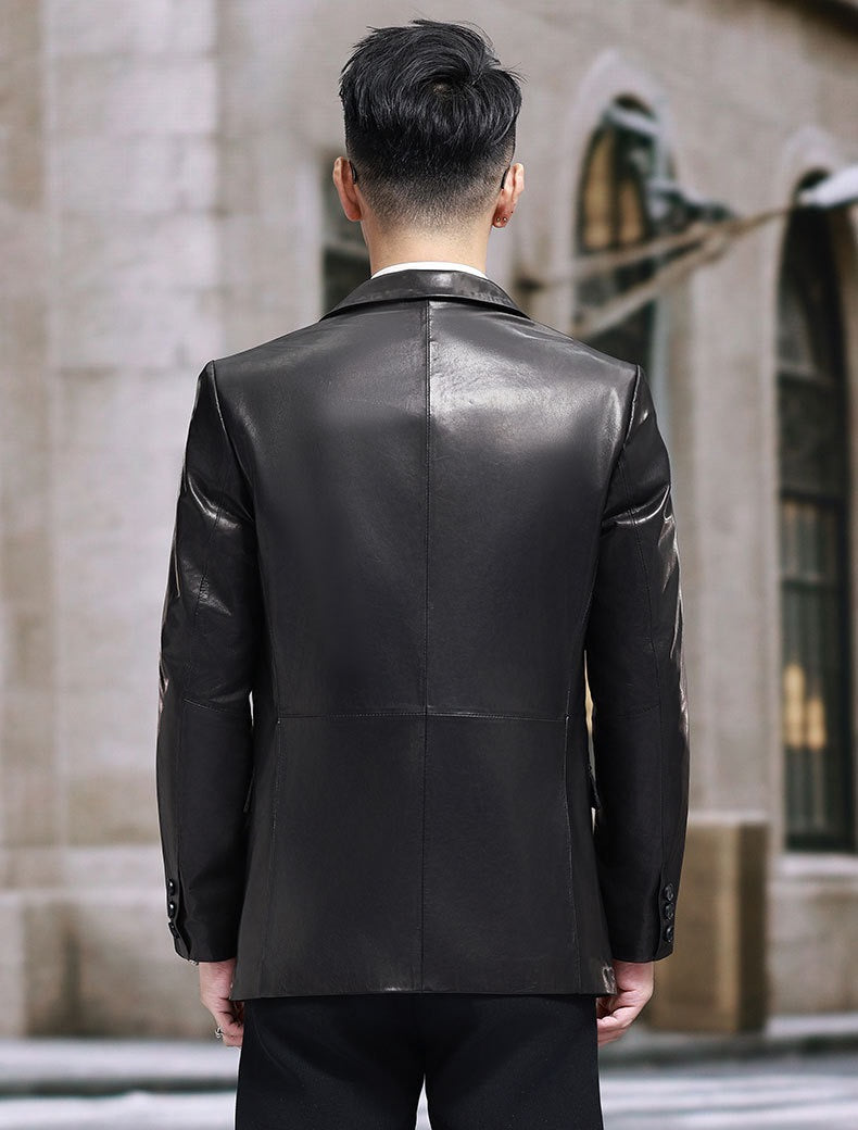 Black Leather Blazer