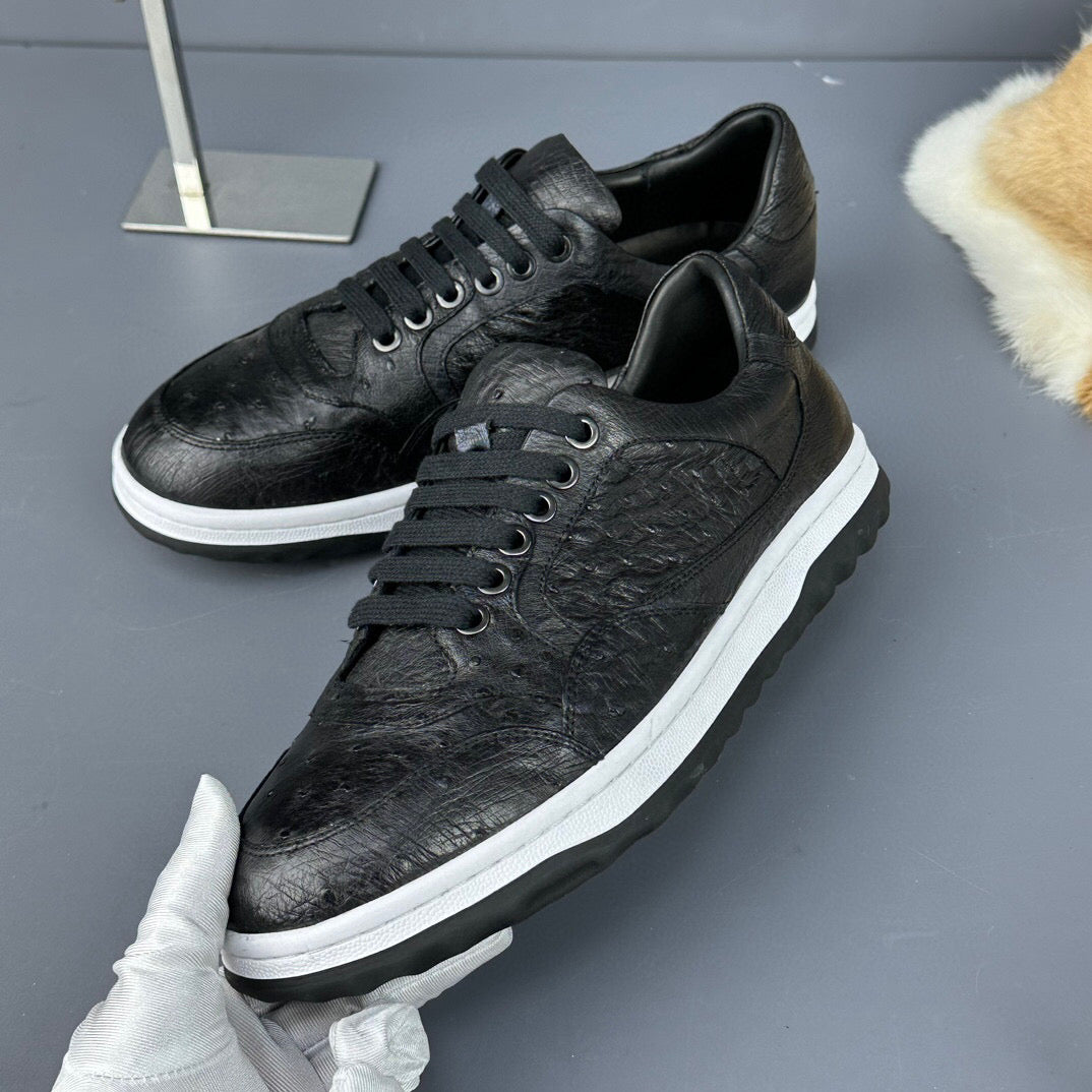 Preorder Crocodile Skin Leather Sneaker White