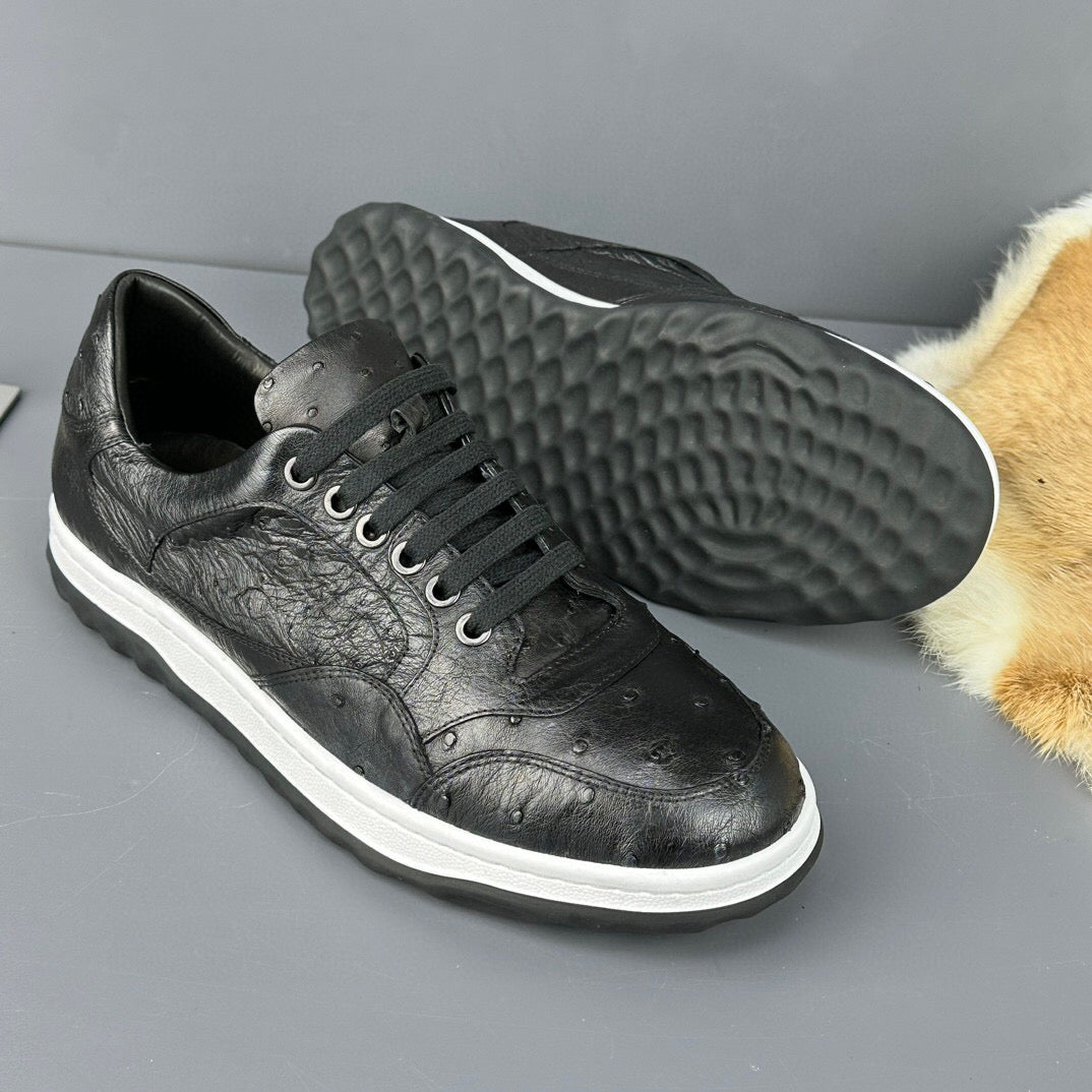 Preorder Crocodile Skin Leather Sneaker White