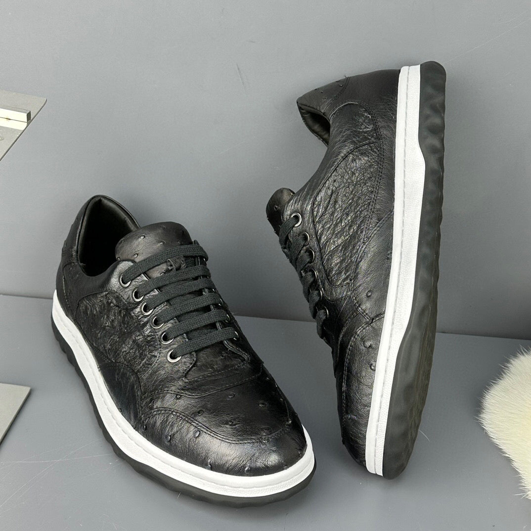 Preorder Crocodile Skin Leather Sneaker White