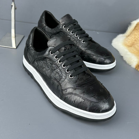 Preorder Crocodile Skin Leather Sneaker White