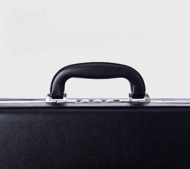 Leather Large Business Attache Case With Password