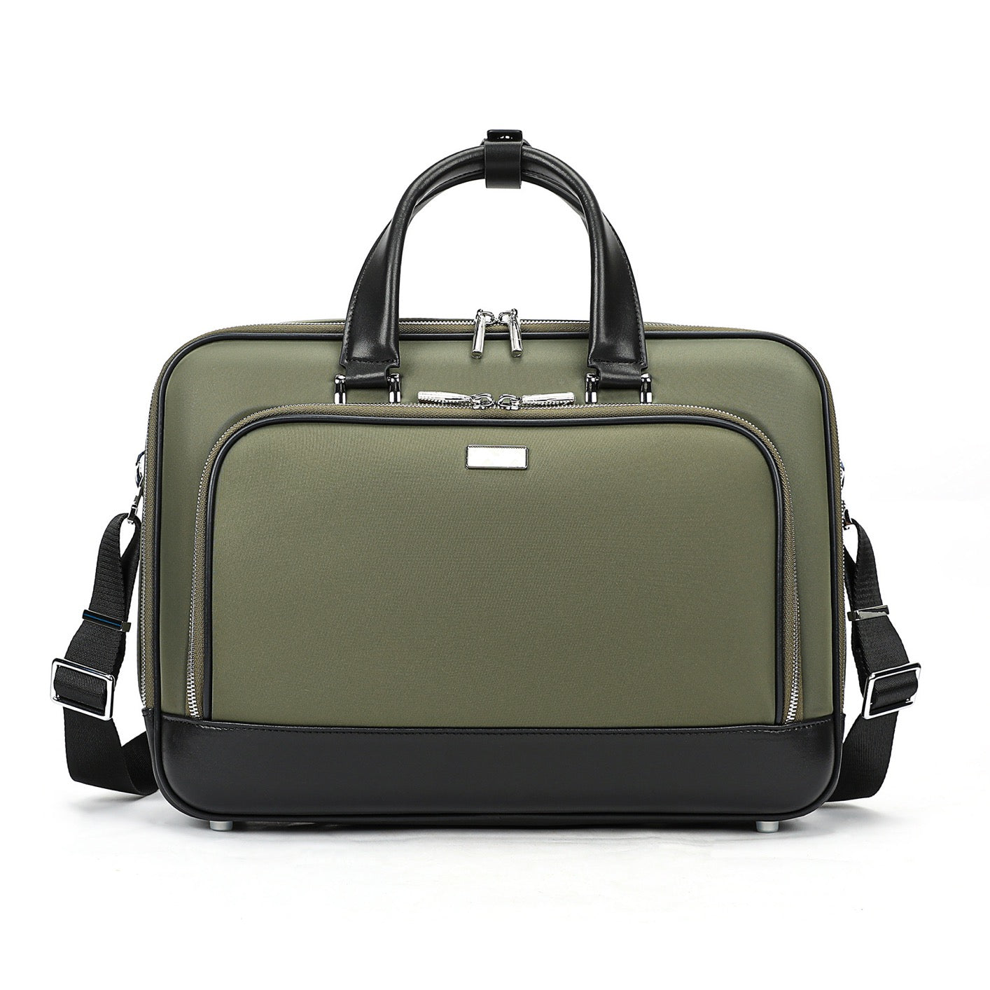 Unisex Vintage Genuine Calfskin Leather Check-In Carry On Universal Wheel 20 Inch Travelling Trolley Luggage Business Trolley Bag With Briefcase