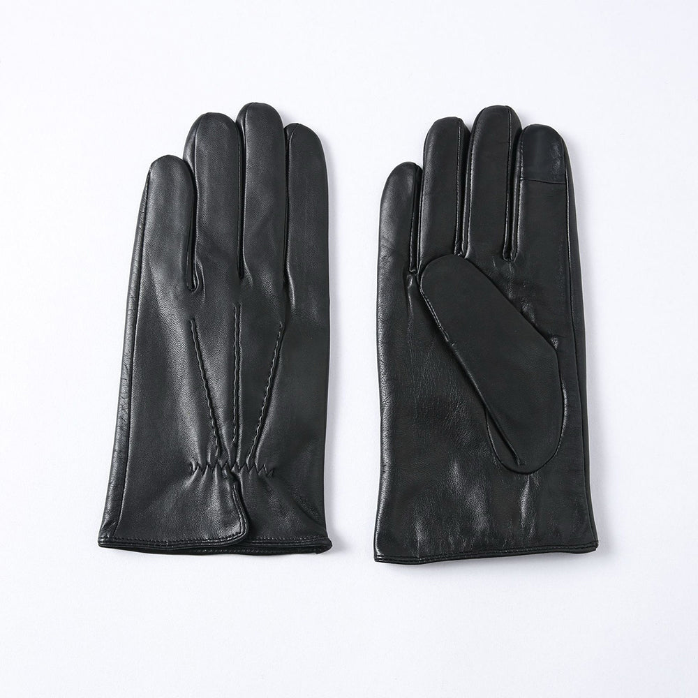Men's Genuine Leather Touchscreen Gloves