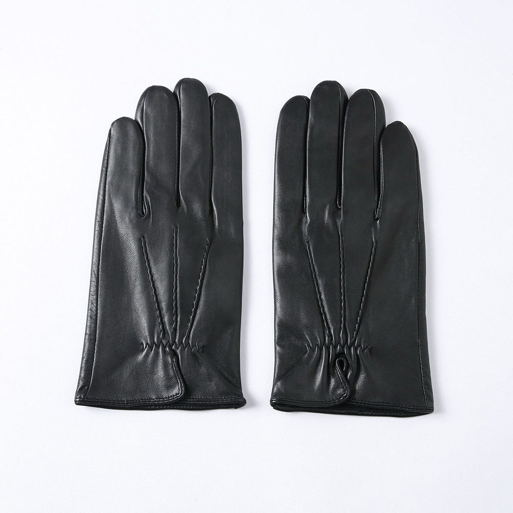 Men's Genuine Leather Touchscreen Gloves