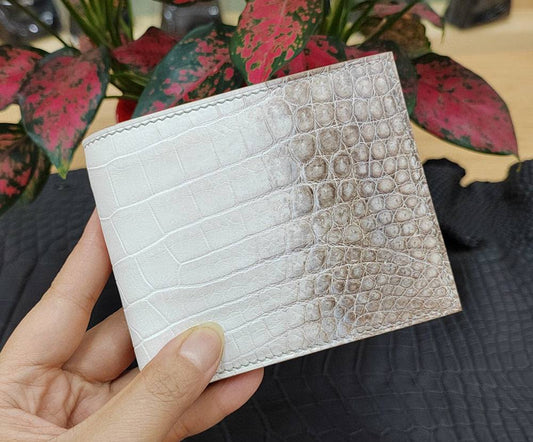 Preorder Himalaya White Genuine Crocodile Leather Wallet