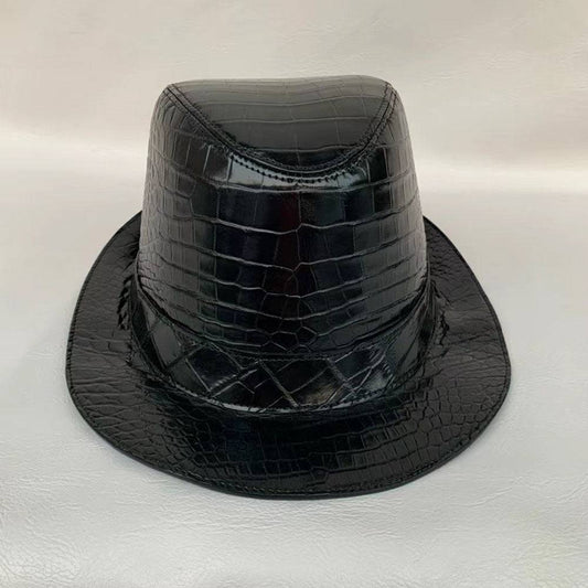 Crocodile Skin Leather Hat， Men's Western Hat