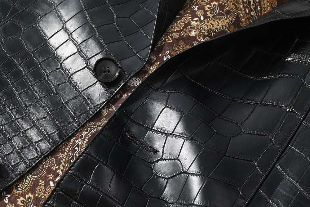 Men's Crocodile Leather Blazer