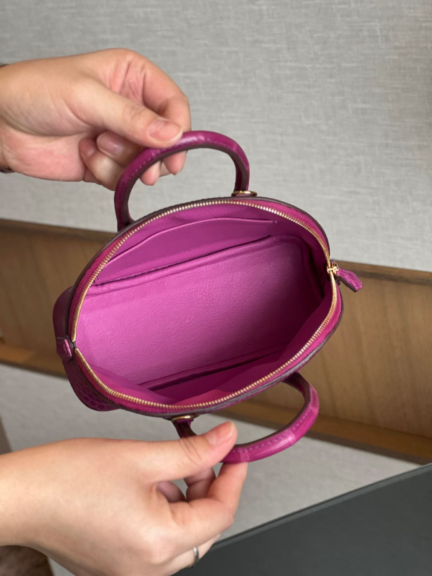 Womens Genuine Crocodile Skin Leather Cross Body Handle Bag Mini