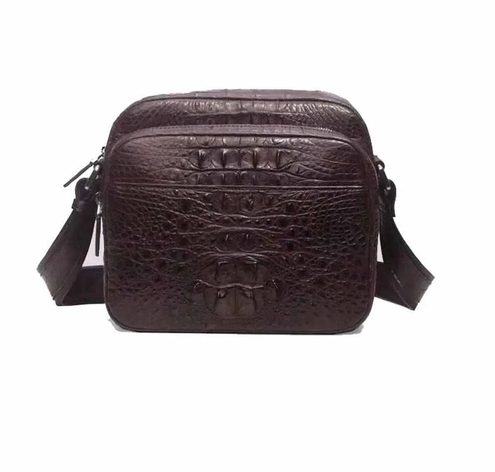 Men's Crocodile Leather Small Ipad Messenger Bags ,Cross body Bags