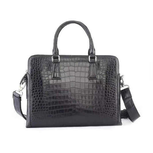 Men's Crocodile Leather Laptop Bags Briefcase