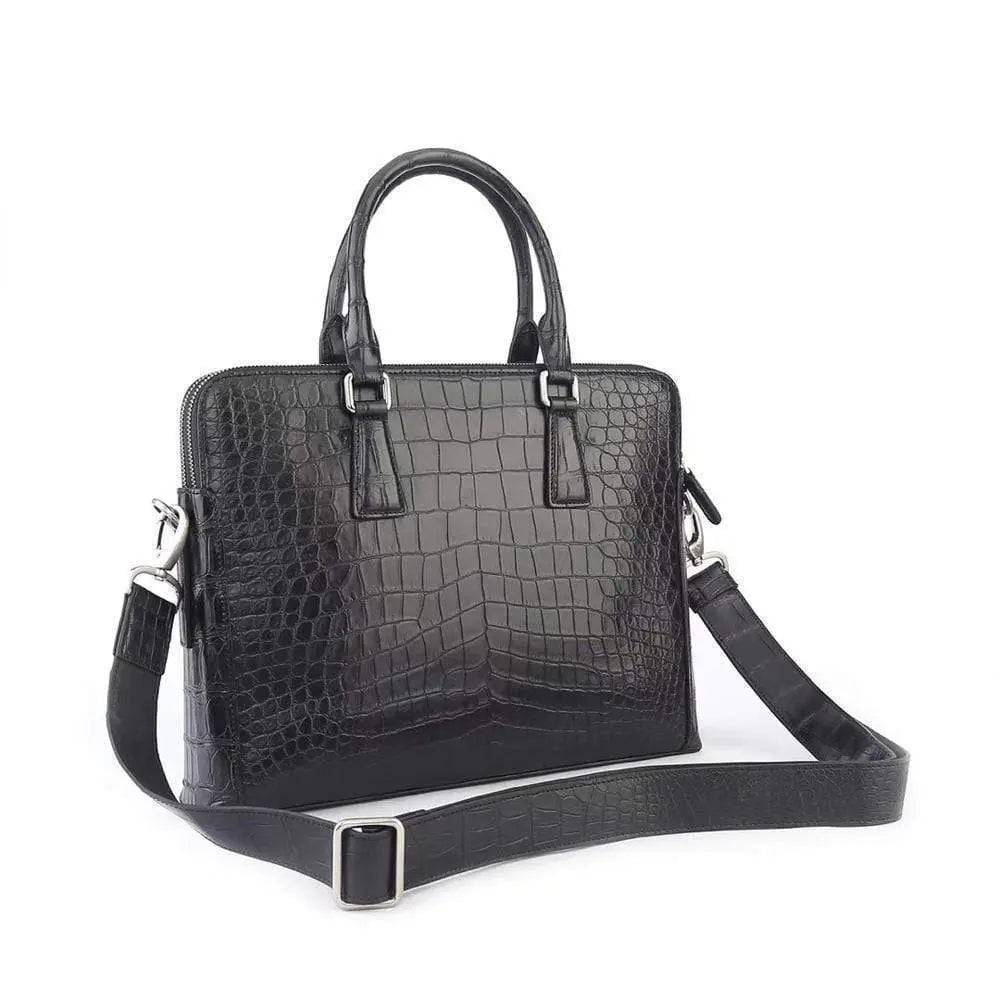 Men's Crocodile Leather Laptop Bags Briefcase