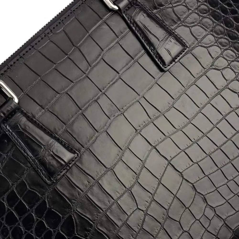 Men's Crocodile Leather Laptop Bags Briefcase